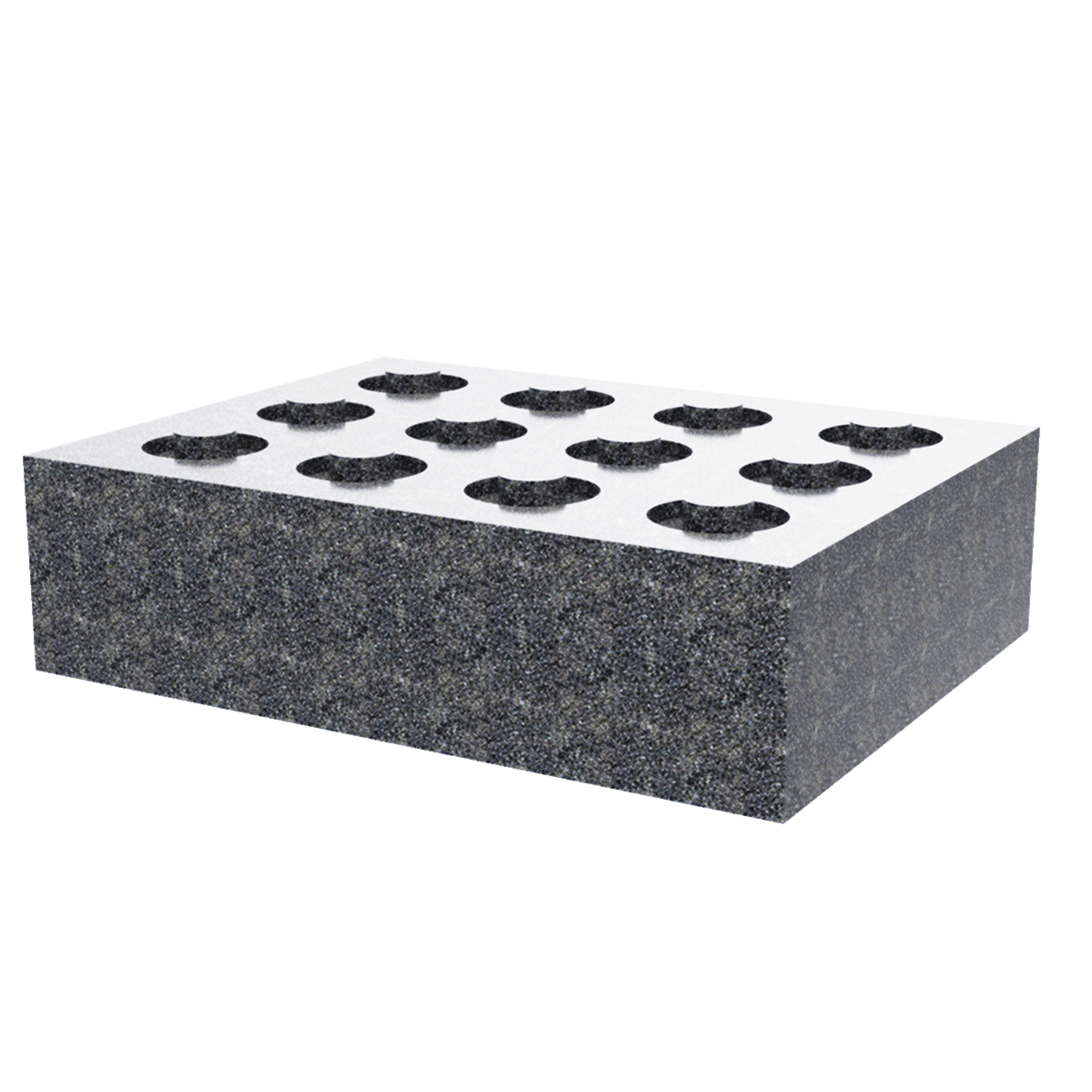 12 piece microphone flexible foam insert right side perspective view