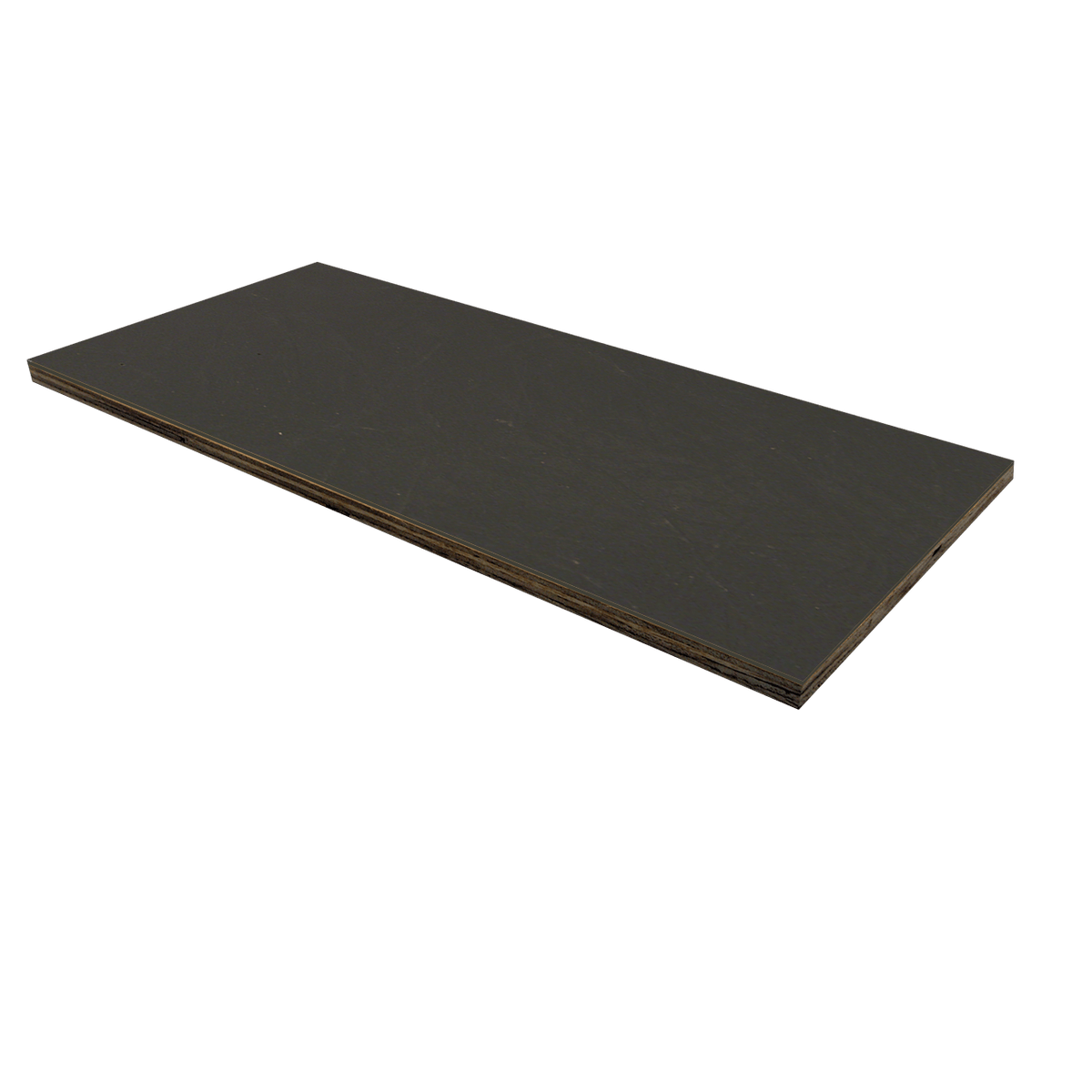 Gray fibreglass 1/4-inch skined plywood laminated panel with a smooth finish, ideal for industrial design projects