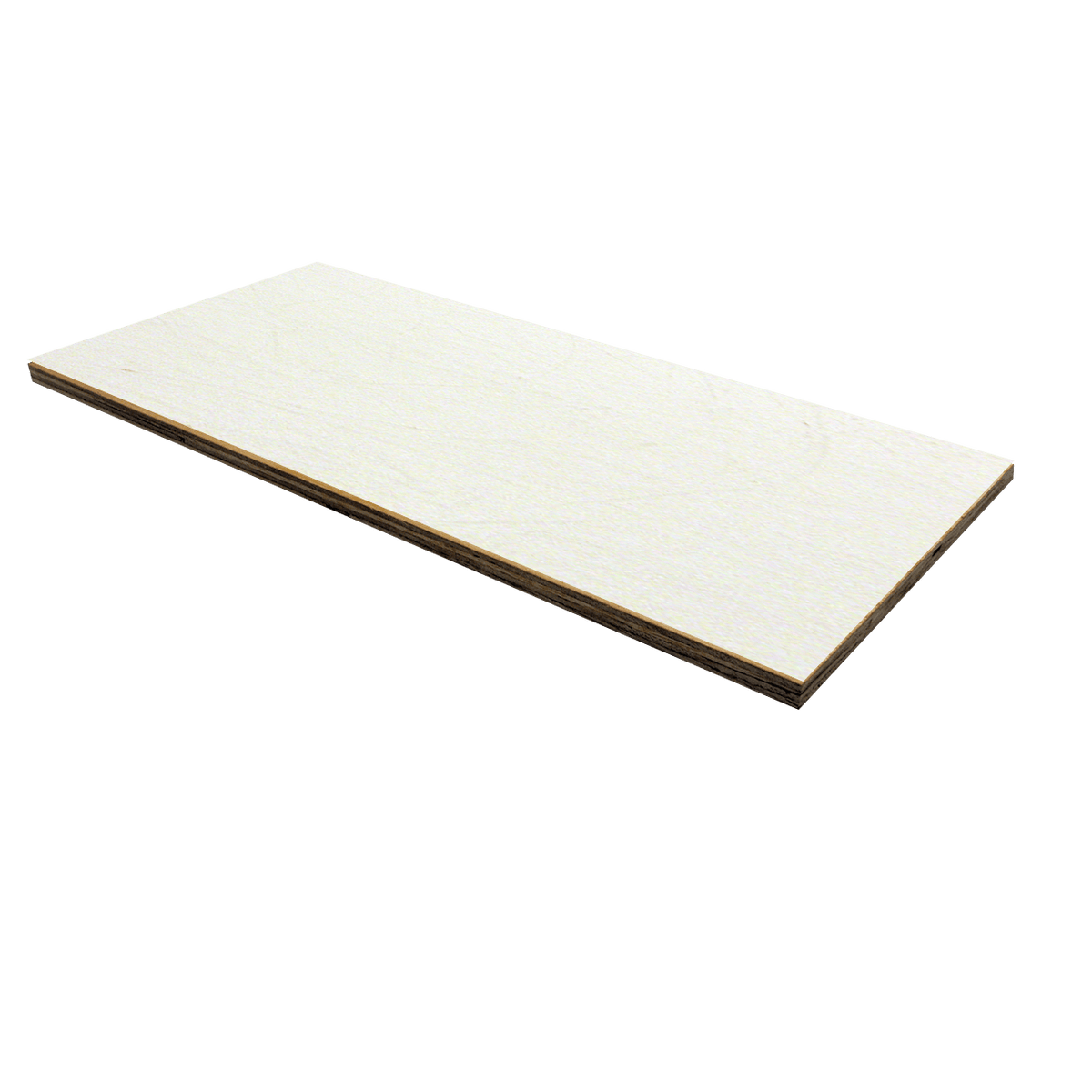 White fibreglass 1/4-inch skined plywood laminated panel with a smooth finish and durable layered edges for US TCH.