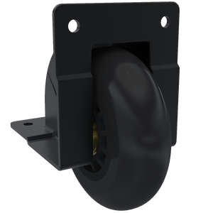 3" Black Narrow  Edge Mount Caster