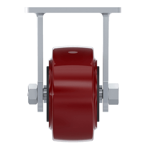 4 x 2-inch Maroon Polyurethane Rigid Caster