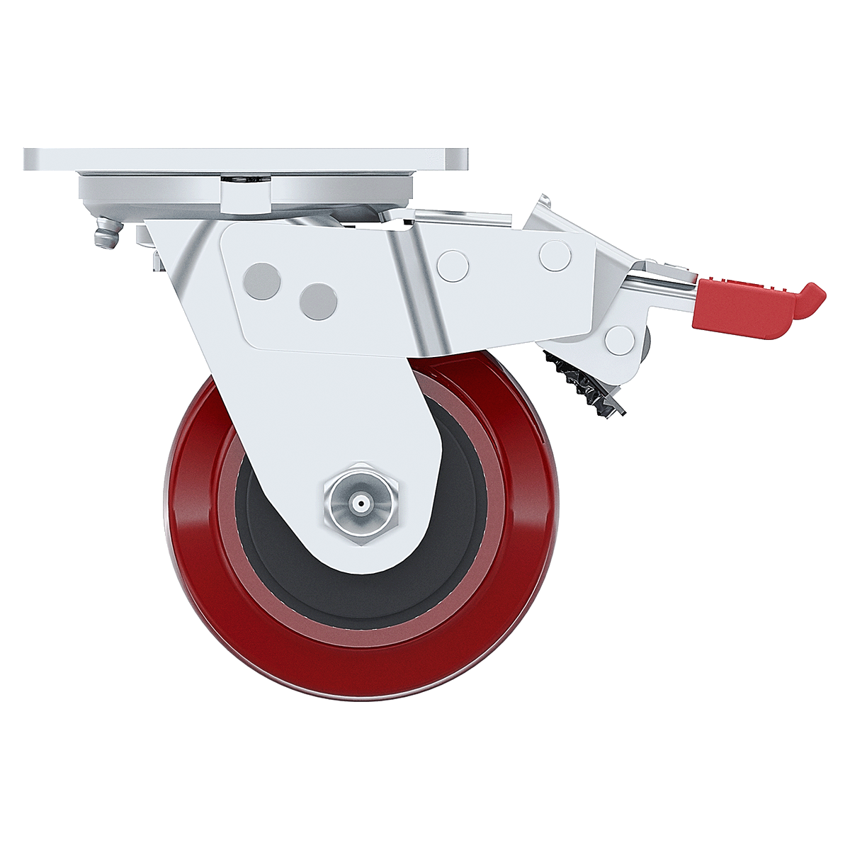 4 x 2-inch Polyurethane Swivel Caster with Full Brake