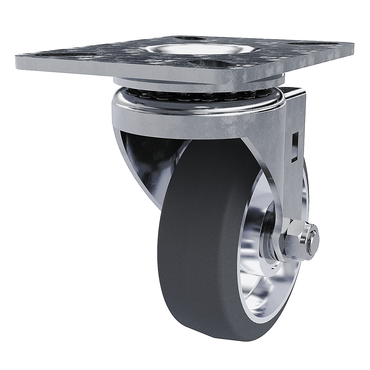 3-1/2" Aluminum core, top plate caster