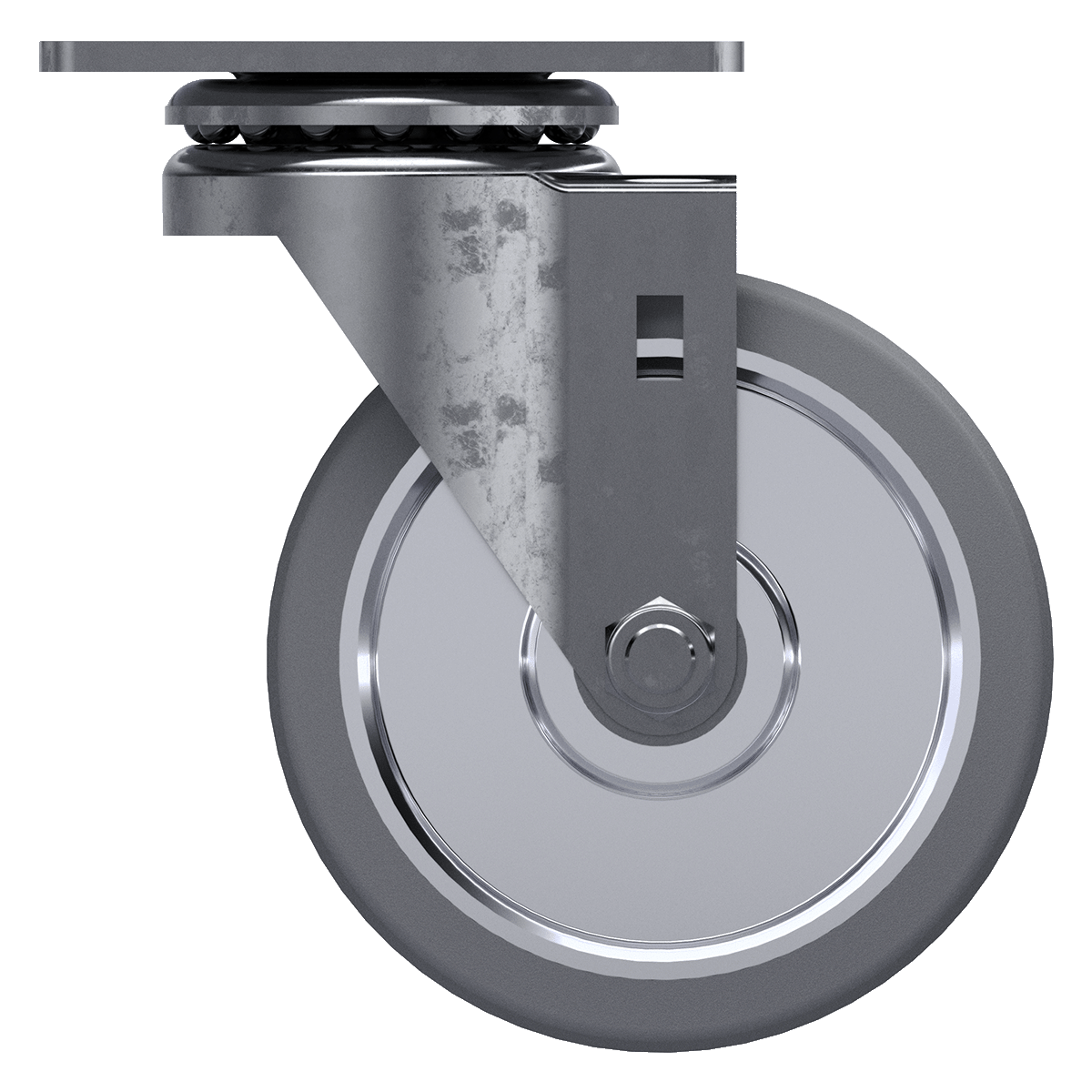 4&quot; Swivel Caster with Gray Tire and Aluminum Core