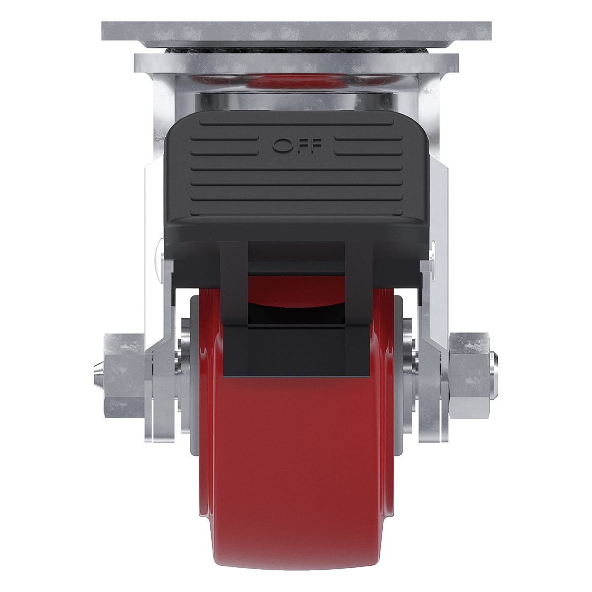 4" Poly Hi-Tech Swivel Caster with Brake