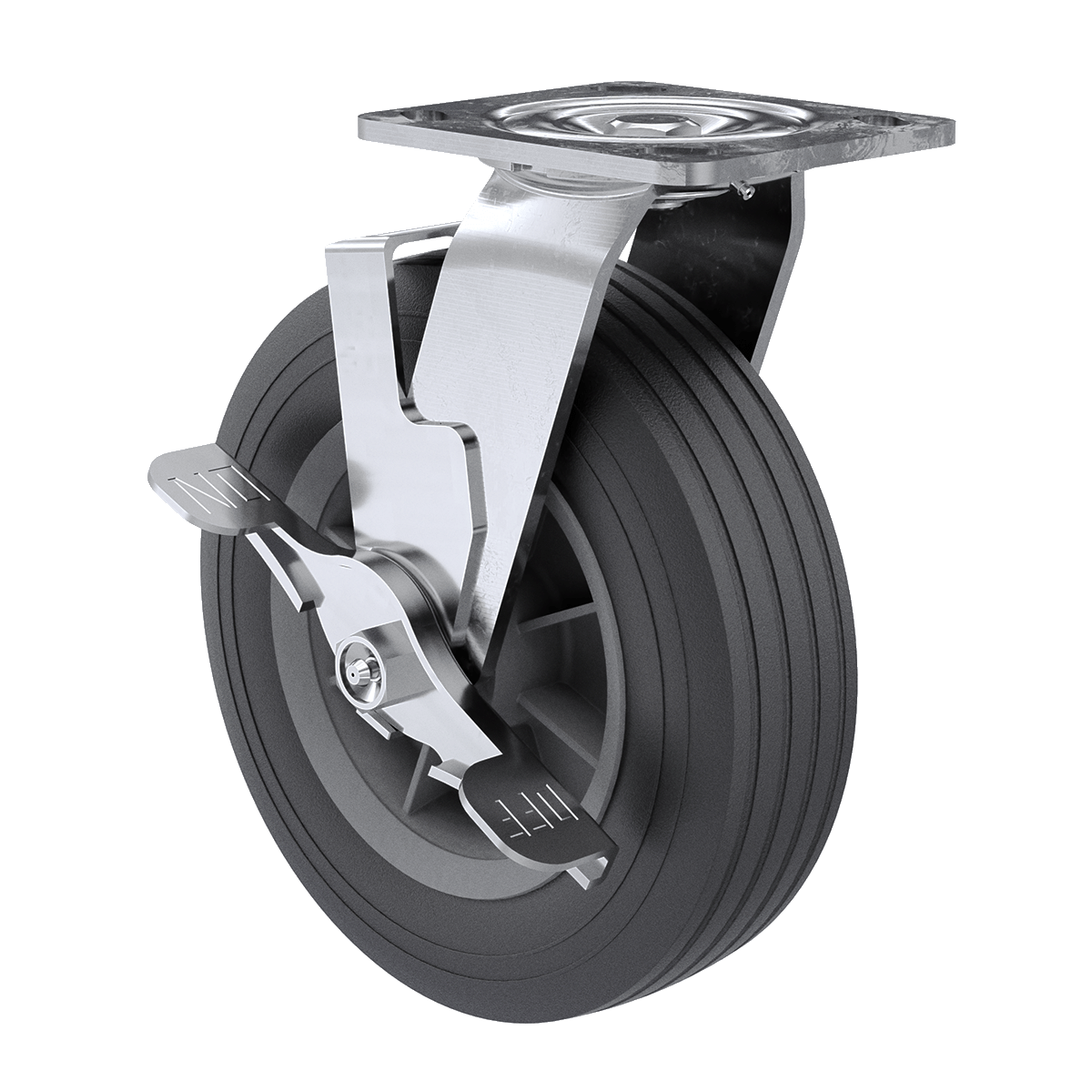 8&quot; Flat Free Field Caster with Brake Kit