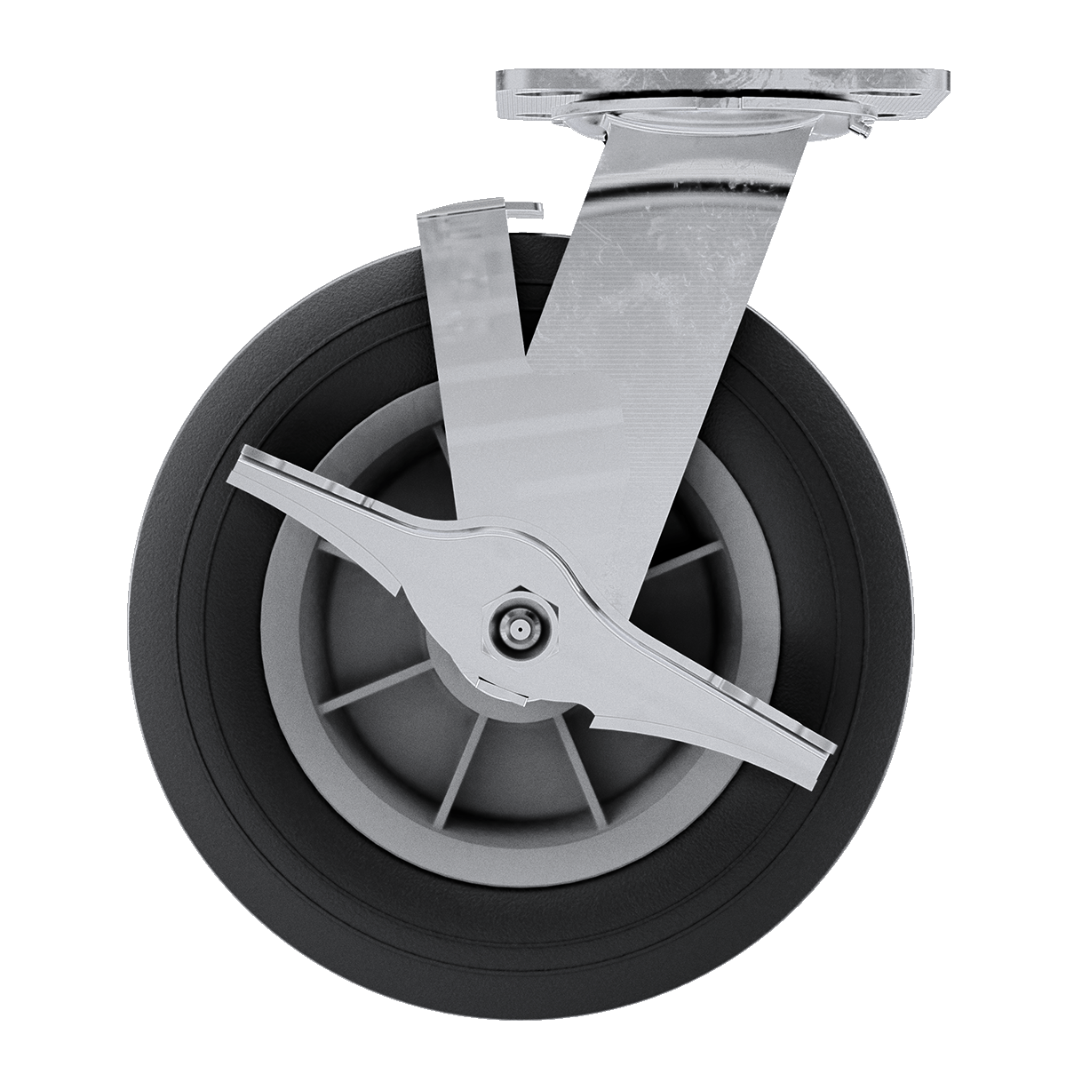 8&quot; Flat Free Field Caster with Brake Kit