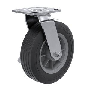 8" Flat Free Field Caster with Brake Kit