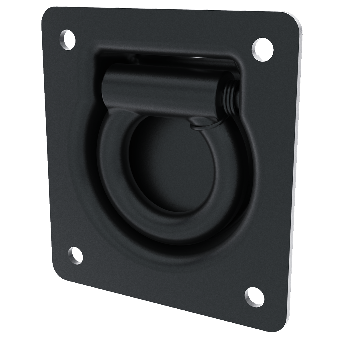 Black Tie Down Roping Eye with Spring Loaded Ring