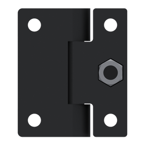Southco E6-10-301-20 adjustable torque position control hinge in black acetal copolymer, back view