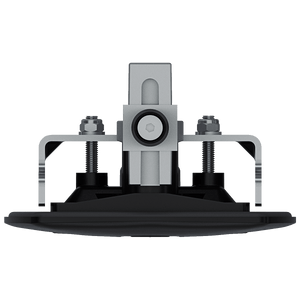 Southco N5-A0000A-A5 non-locking lift and turn compression latch with black plastic cup and black folding T-handle top view