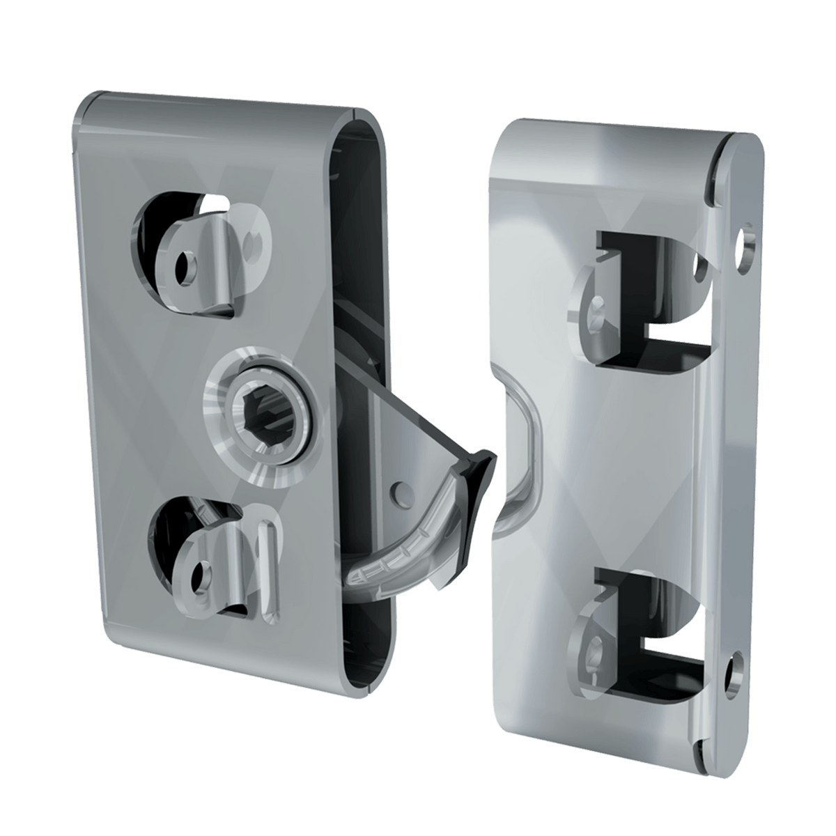 Southco R2-0257-02 shallow tab receptacle shown with matching R2-0259-02 latch assembly