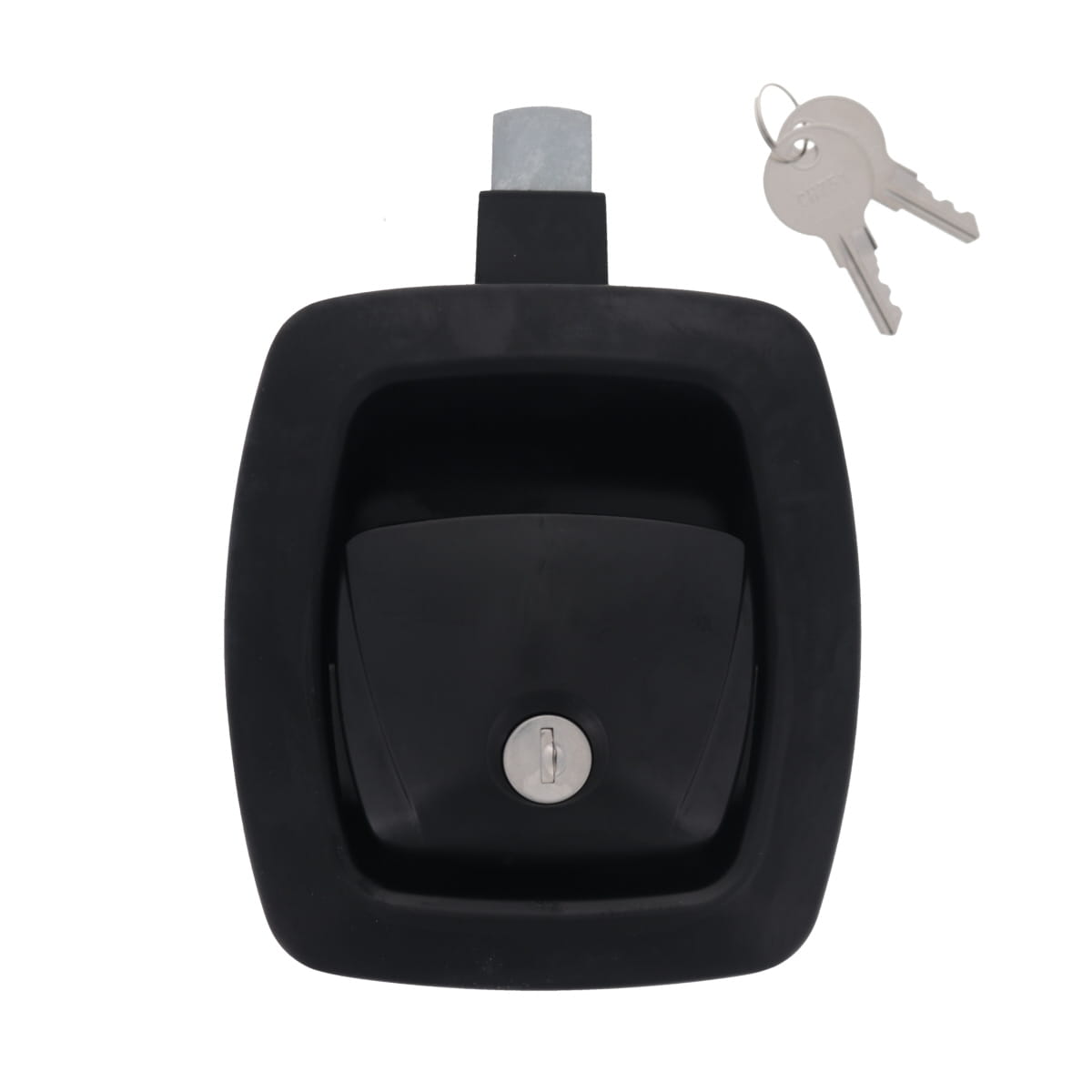 Southco R3-20-350-50 Push-to-Close Latch, CH 751 Key (2 Keys Included), Zinc Alloy, Powder Coat, Black