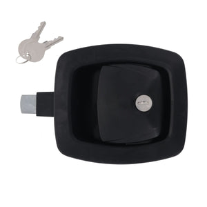 Southco R3-20-350-50 Push-to-Close Latch, CH 751 Key (2 Keys Included), Zinc Alloy, Powder Coat, Black