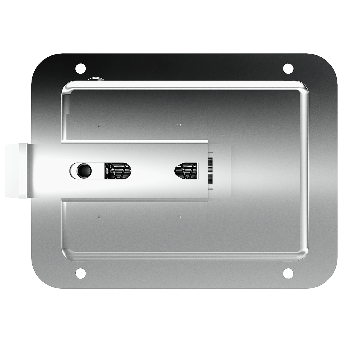 4-1/4in x 5-1/2in Steel Paddle Slam Latch, flush mount