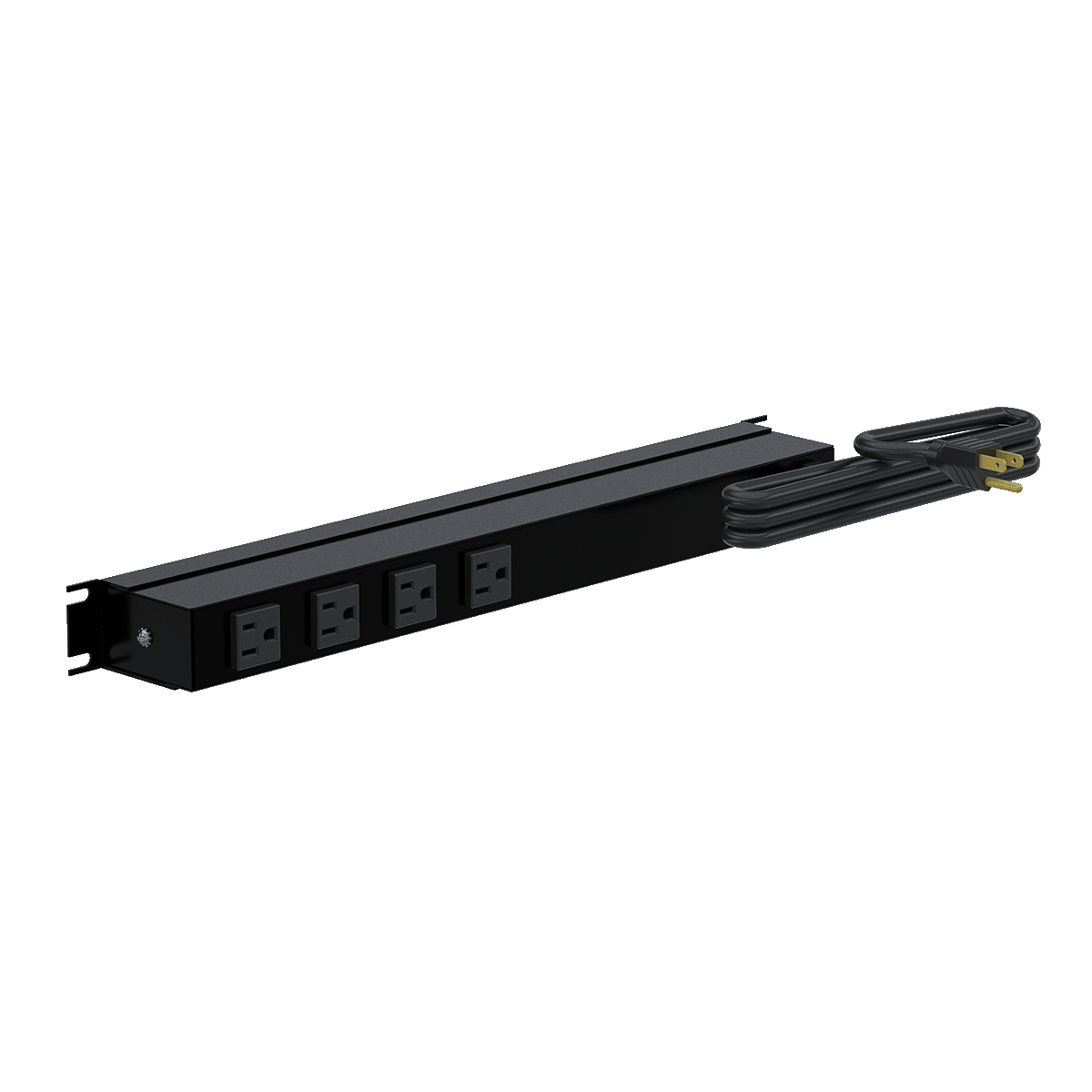 Heavy Duty Rack Mount 19&quot; Power Bar, IEC 6-Outlet, 15 ft. cord, 125VAC, 15A, Black