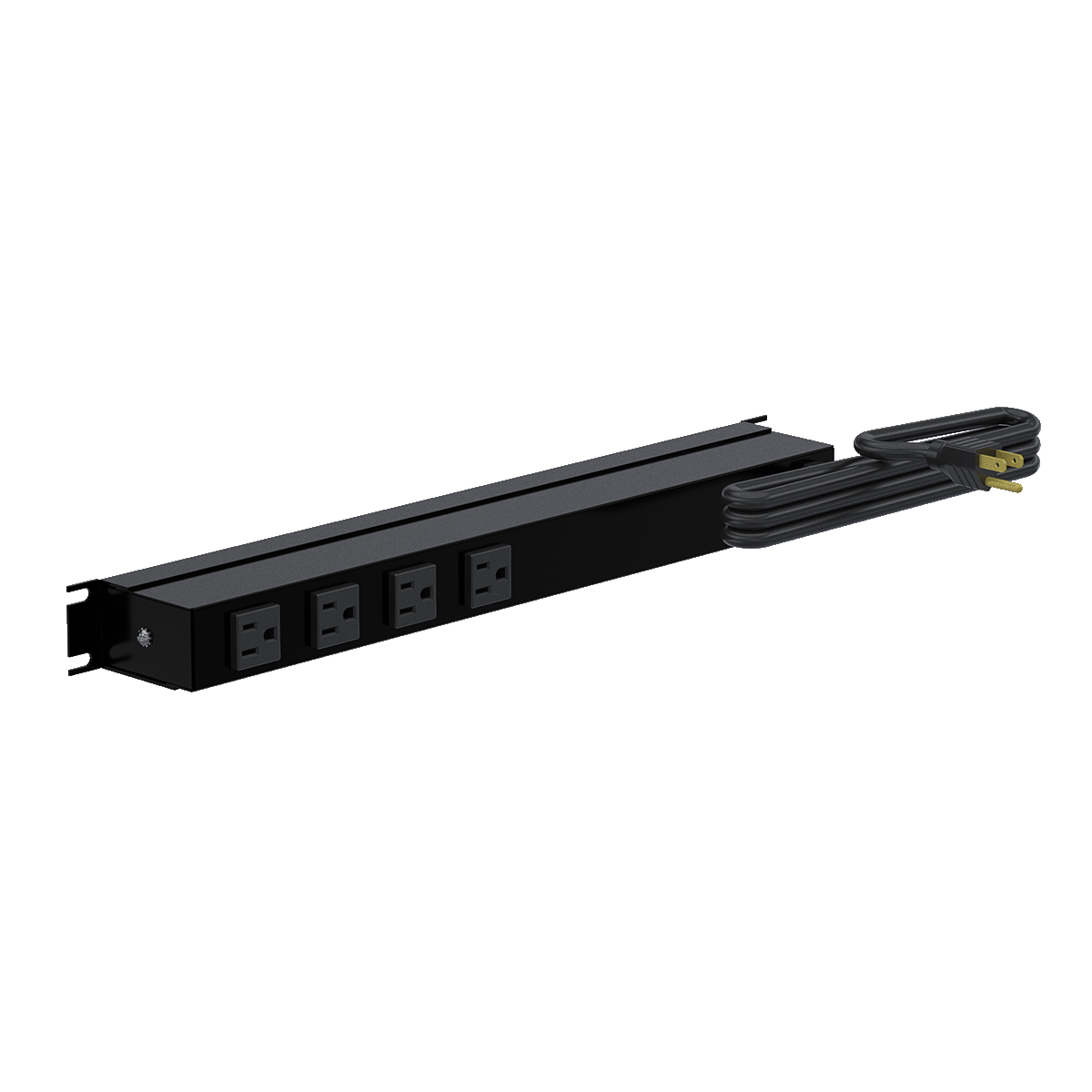 Heavy Duty Rack Mount 19-inch Power Bar, IEC 6-Outlet, 15 ft. cord, 125VAC, 15A, Black