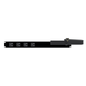 Heavy Duty Rack Mount 19" Power Bar, IEC 6-Outlet, 15 ft. cord, 125VAC, 15A, Black