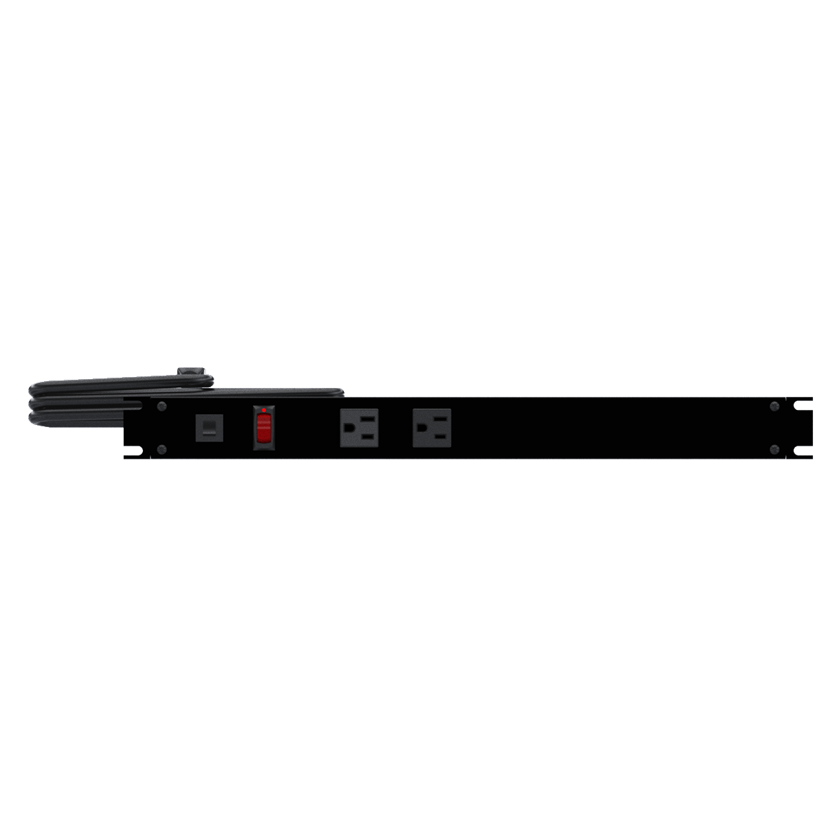 Heavy Duty Rack Mount 19-inch Power Bar, IEC 6-Outlet, 15 ft. cord, 125VAC, 15A, Black