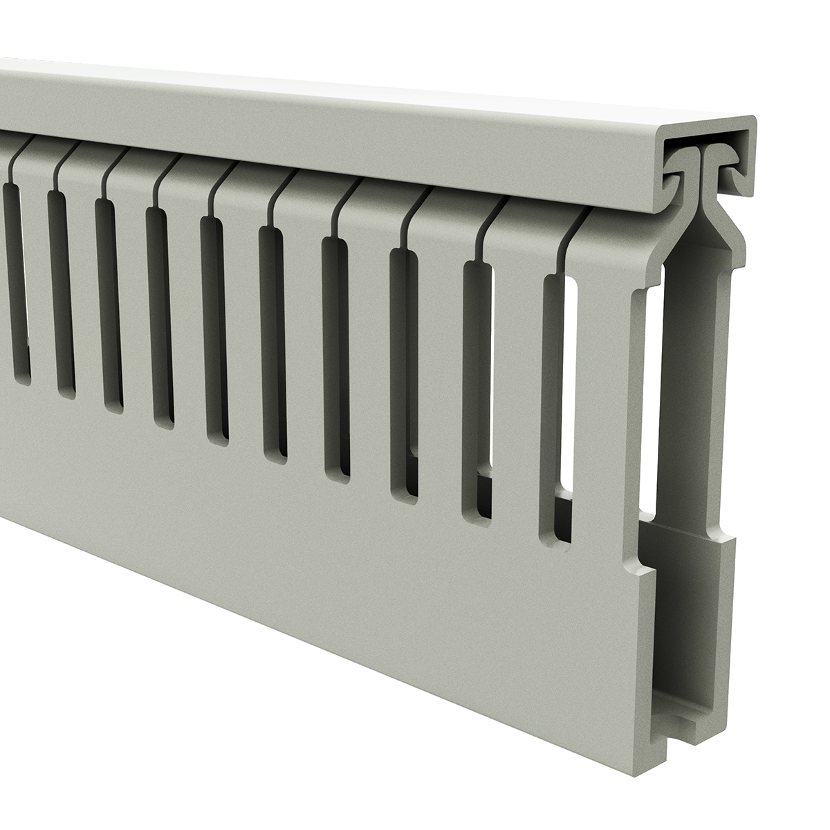 15x60mm Wire duct with cover right perspective view
