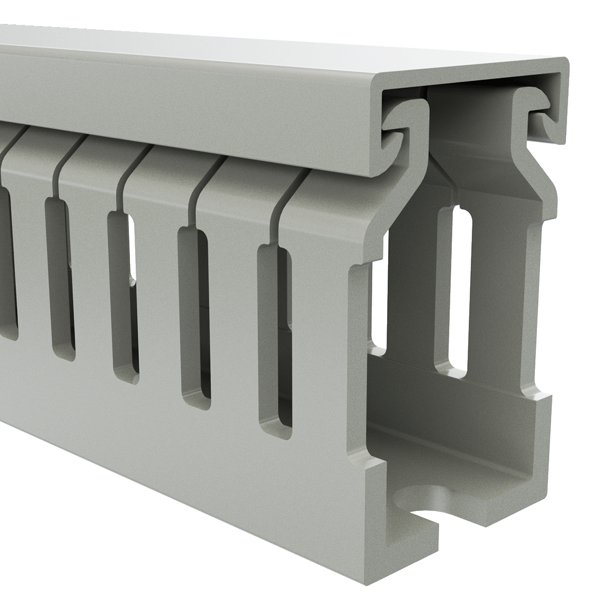 25x60mm Wire duct with cover right perspective view