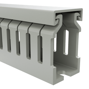 25x60mm Wire duct with cover right perspective view