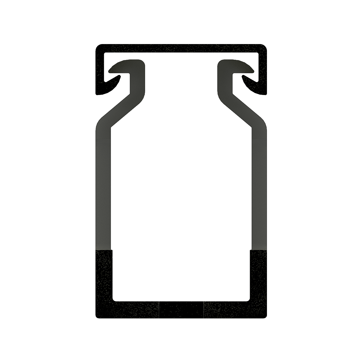 25x60mm Wire duct with cover front view