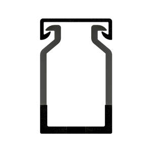 25x60mm Wire duct with cover front view