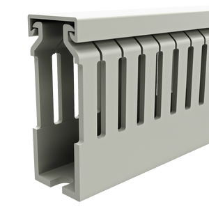 25x60mm Wire duct with cover side perspective view