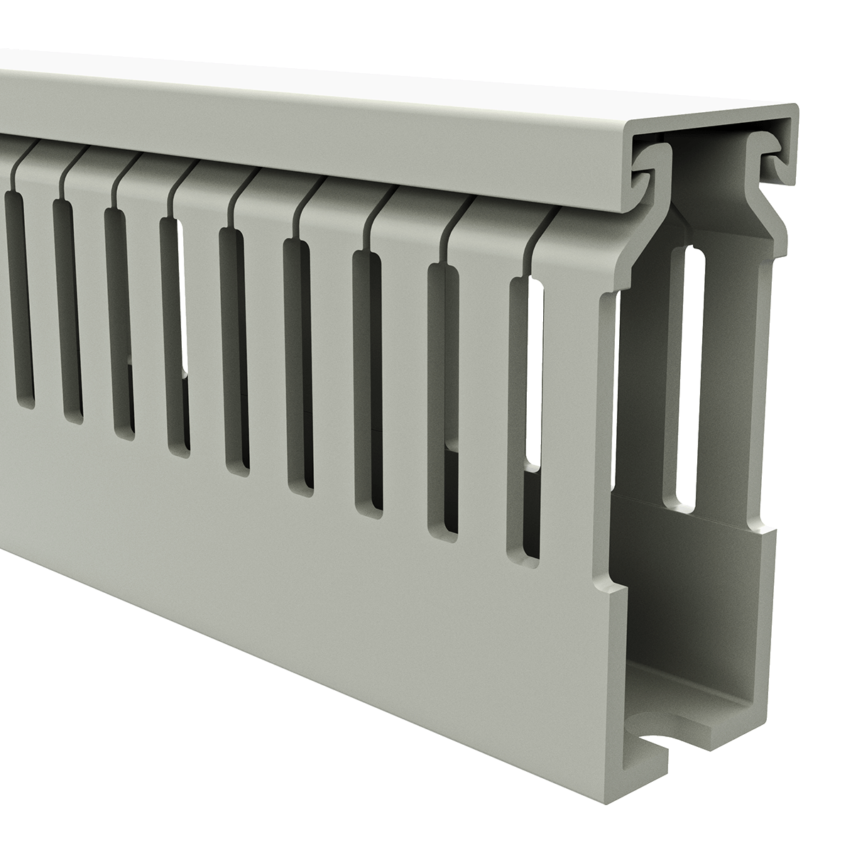 25x60mm Wire duct with cover right perspective view