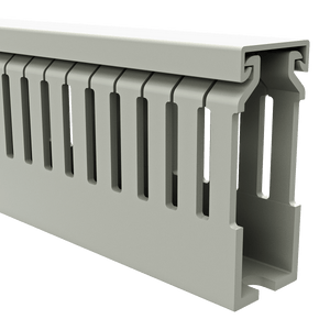 25x60mm Wire duct with cover right perspective view