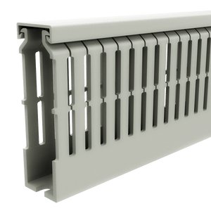 25x80mm Wire duct with cover side perspective view