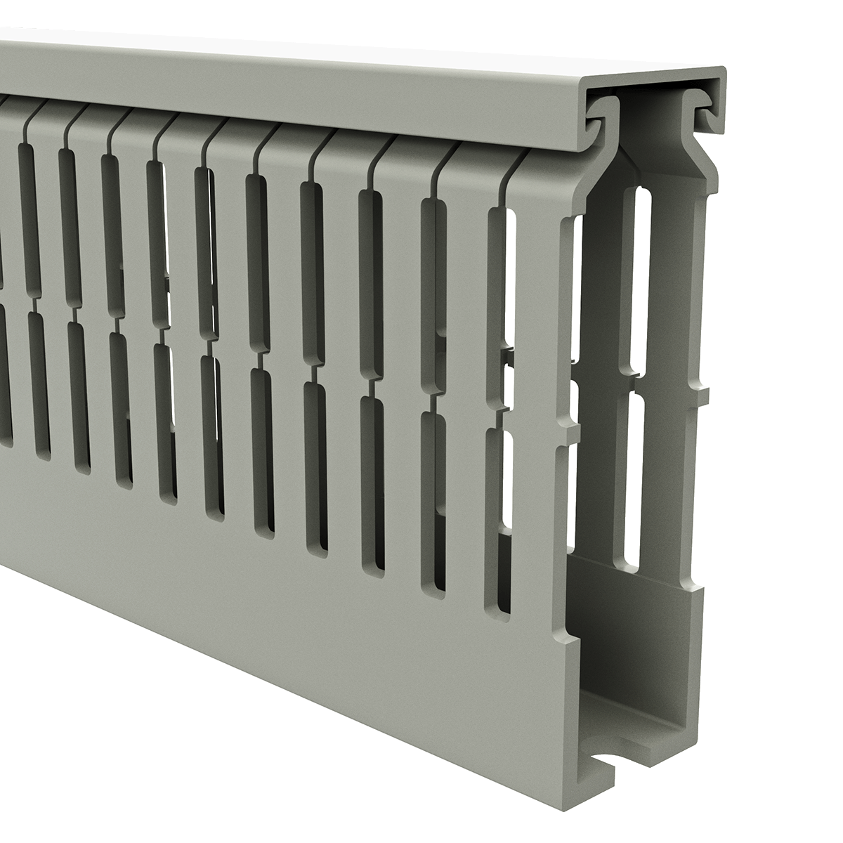 25x80mm Wire duct with cover right perspective view