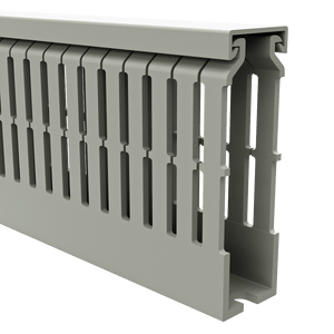 25x80mm Wire duct with cover right perspective view