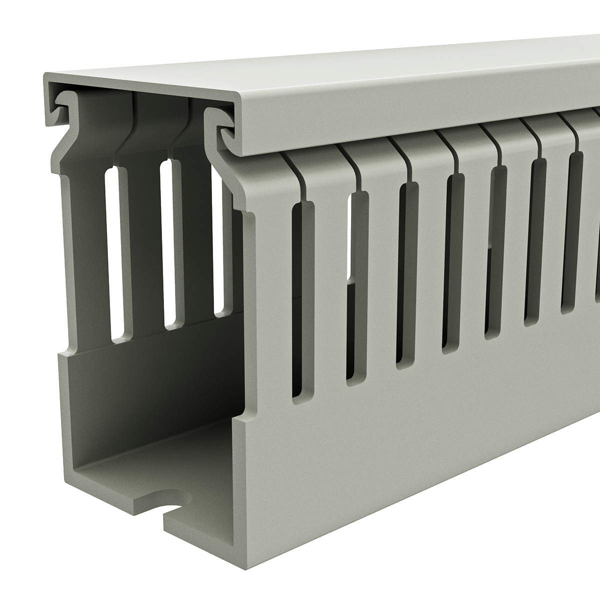 40x60mm Wire duct with cover side perspective view