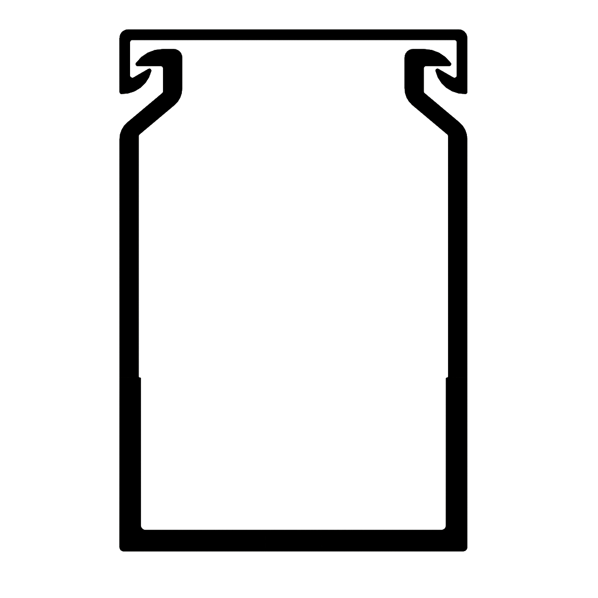 40x60mm Wire duct with cover front view