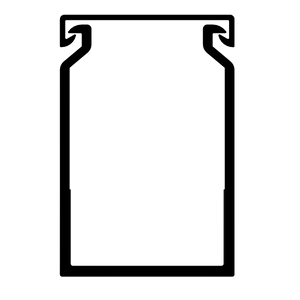 40x60mm Wire duct with cover front view