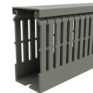40x80mm Wire duct with cover side perspective view