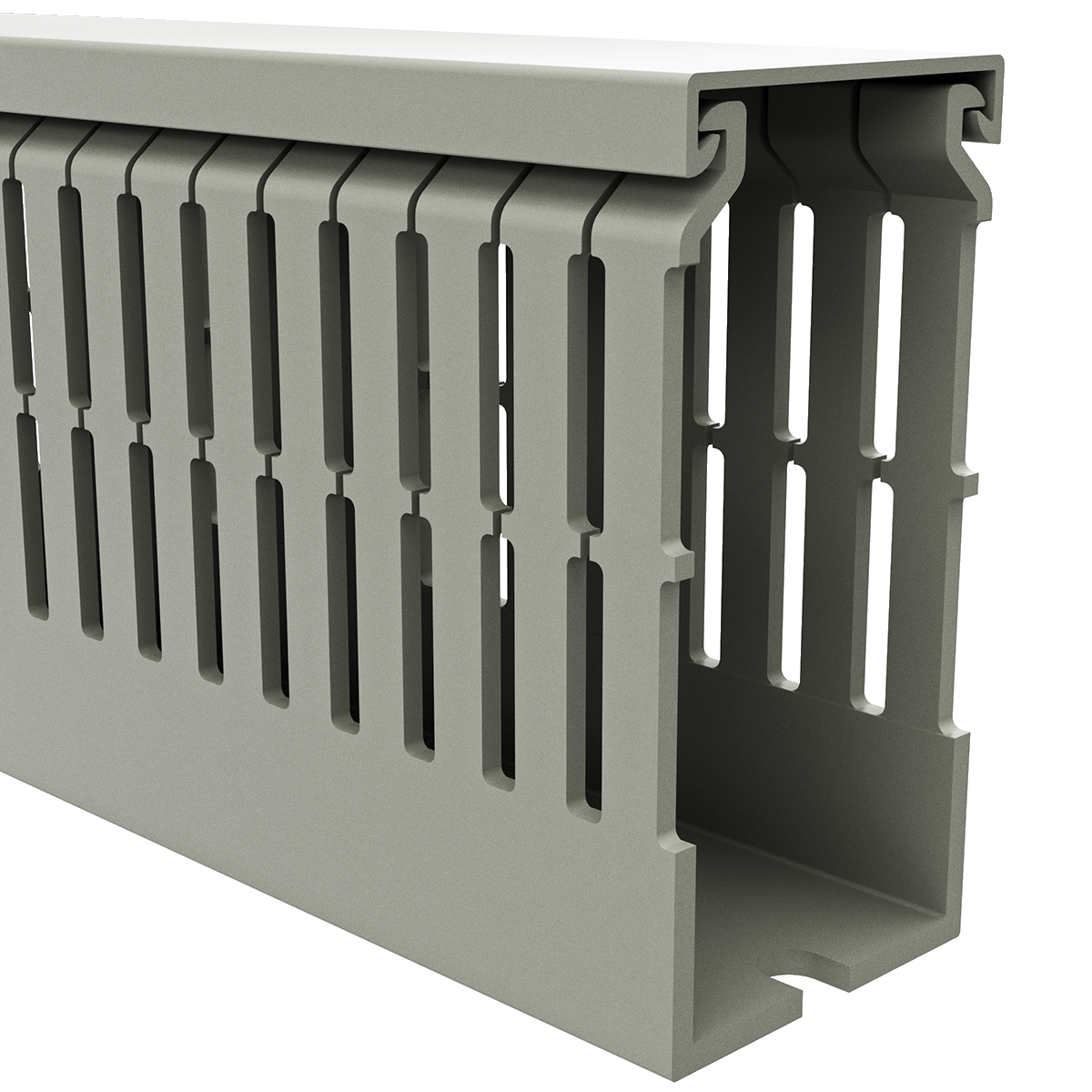 40x80mm Wire duct with cover right perspective view