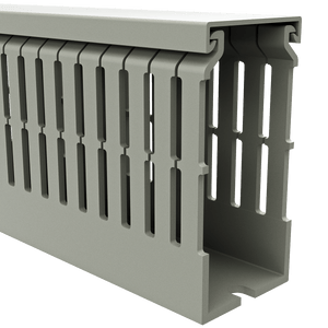 40x80mm Wire duct with cover right perspective view