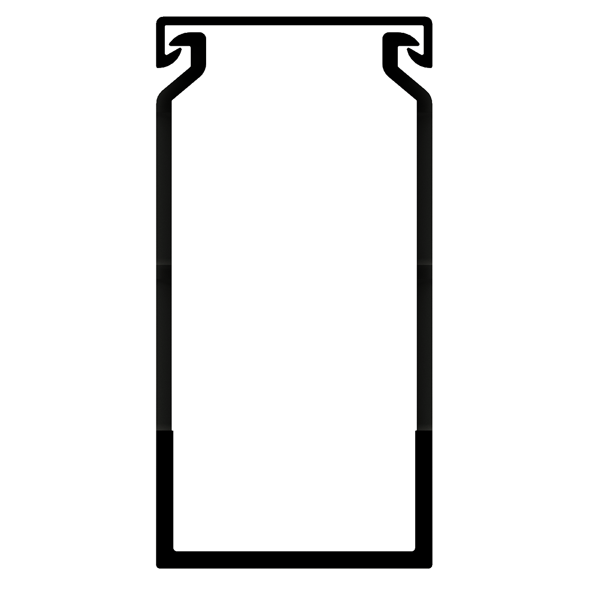40x80mm Wire duct with cover front view