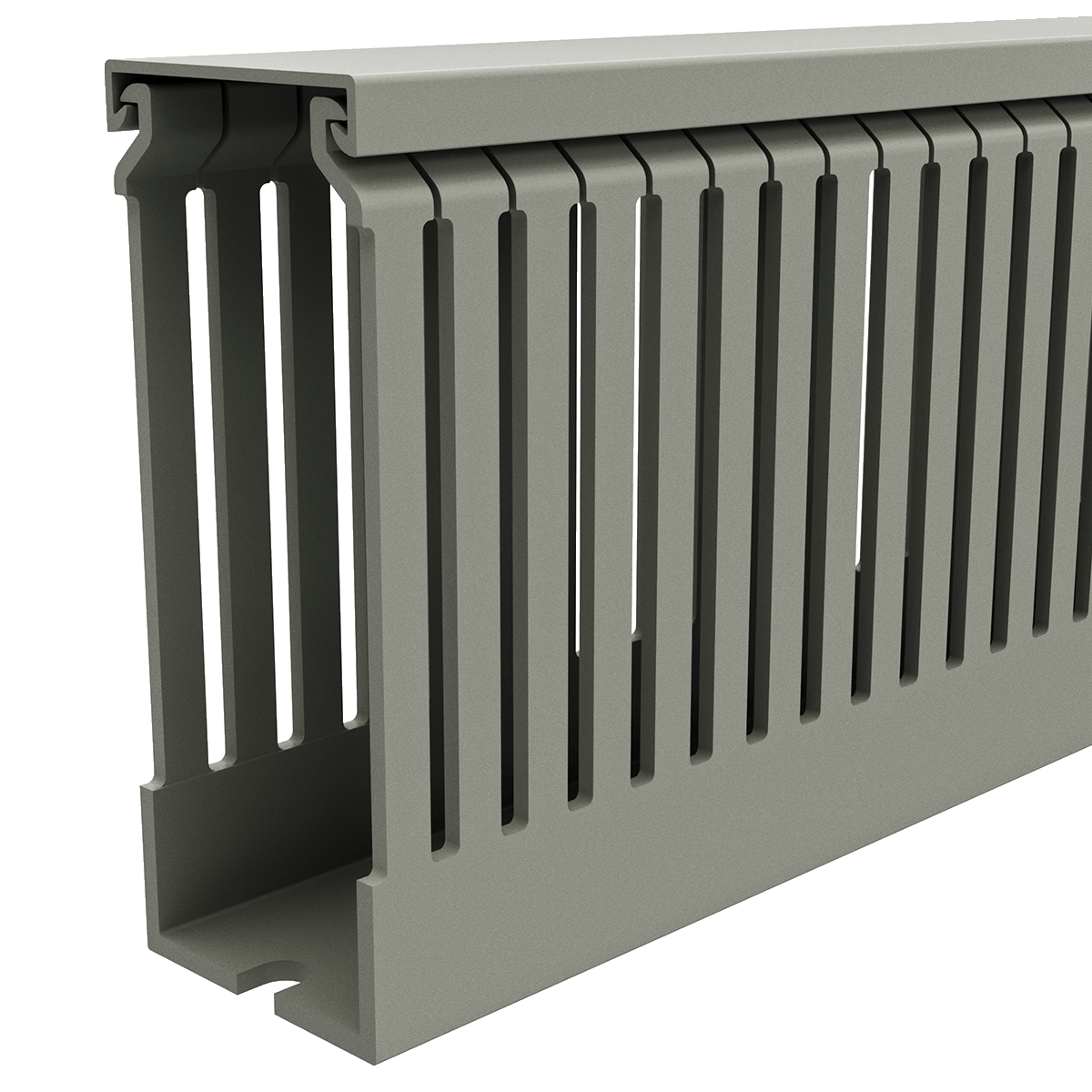 40x100mm Wire duct with cover side perspective view