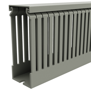 40x100mm Wire duct with cover side perspective view