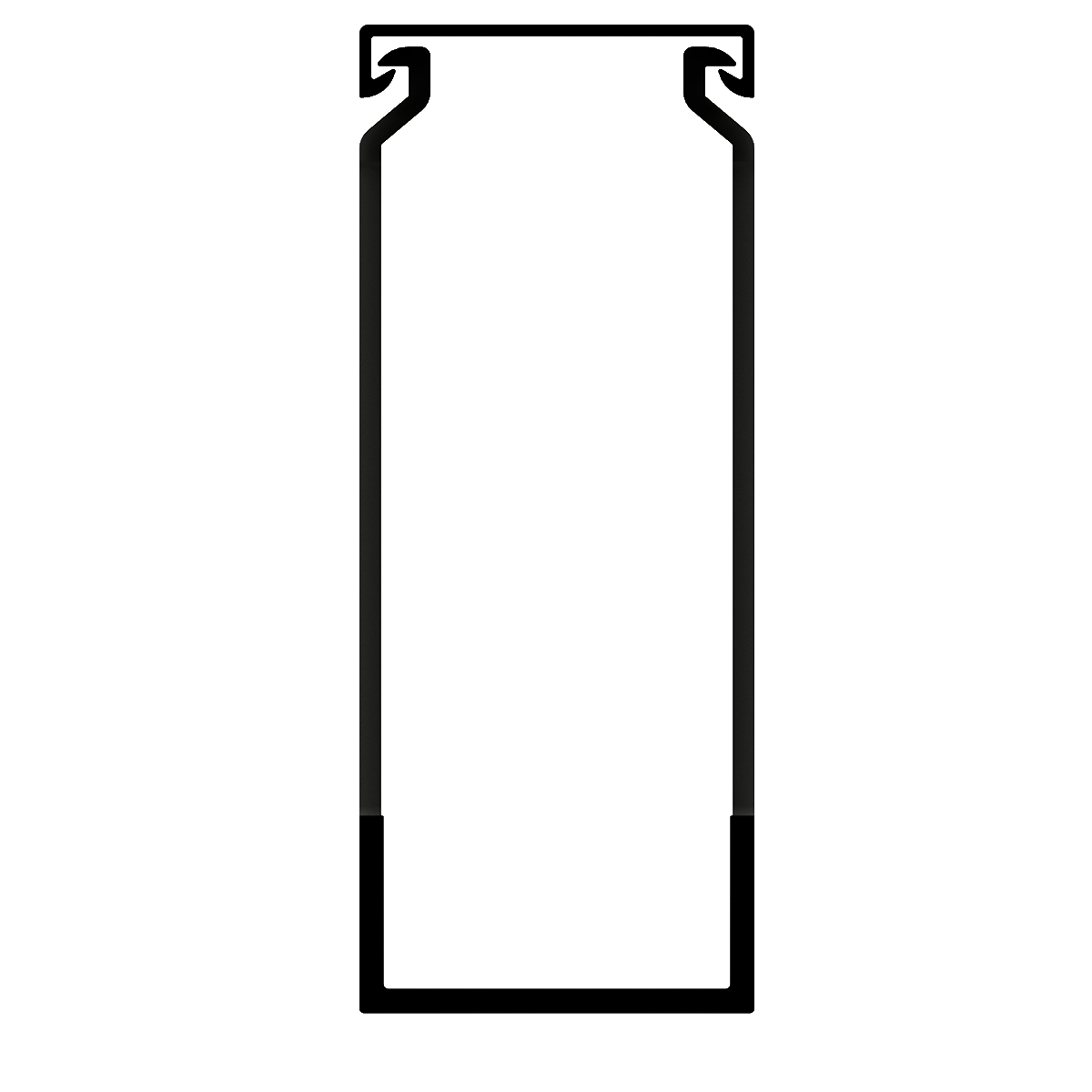 40x100mm Wire duct with cover front view