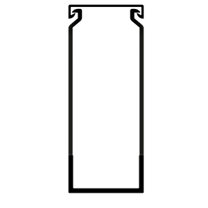 40x100mm Wire duct with cover front view