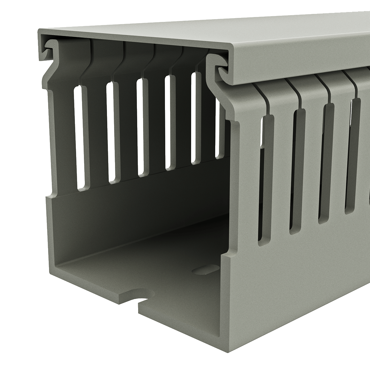 60x60mm Wire duct with cover side perspective view