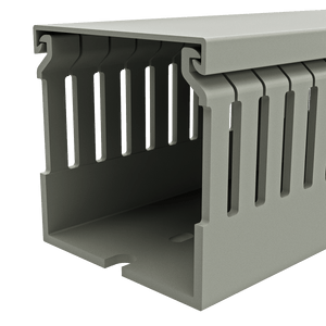 60x60mm Wire duct with cover side perspective view