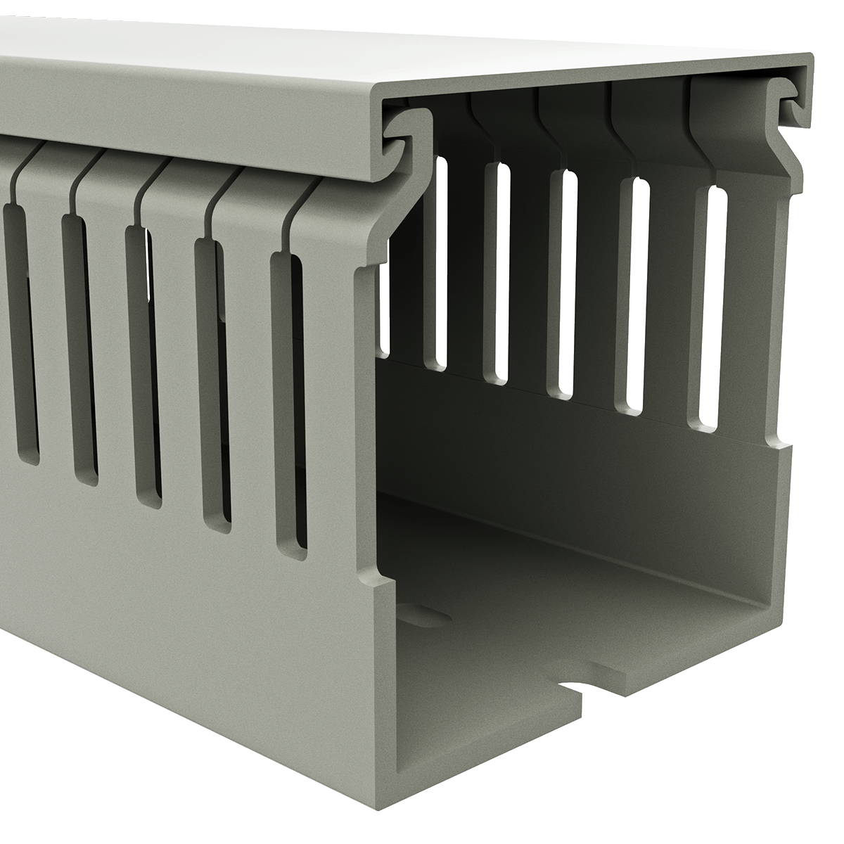 60x60mm Wire duct with cover right perspective view