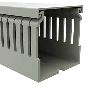 60x60mm Wire duct with cover right perspective view