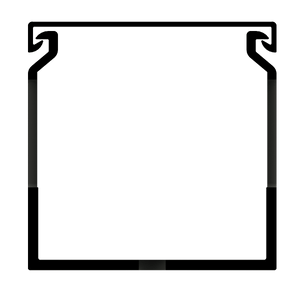 60x60mm Wire duct with cover front view